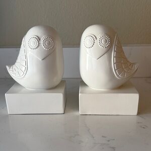 Happy Chic by Jonathan Adler White Owl Bookends